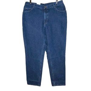 LEE Women Relaxed Jean 18W Dark Stone Tapered Cotton High Waist Plus 3075549 NWT
